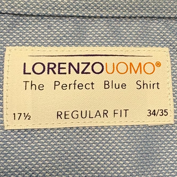 Lorenzo Uomo Sky Blue Dress Shirt - Picture 5 of 6